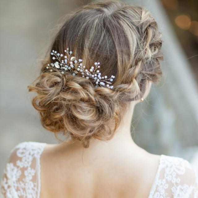 Bridal Hair Pins Leaf Wedding Hair Pins Silver Bridal Hair Pins ...