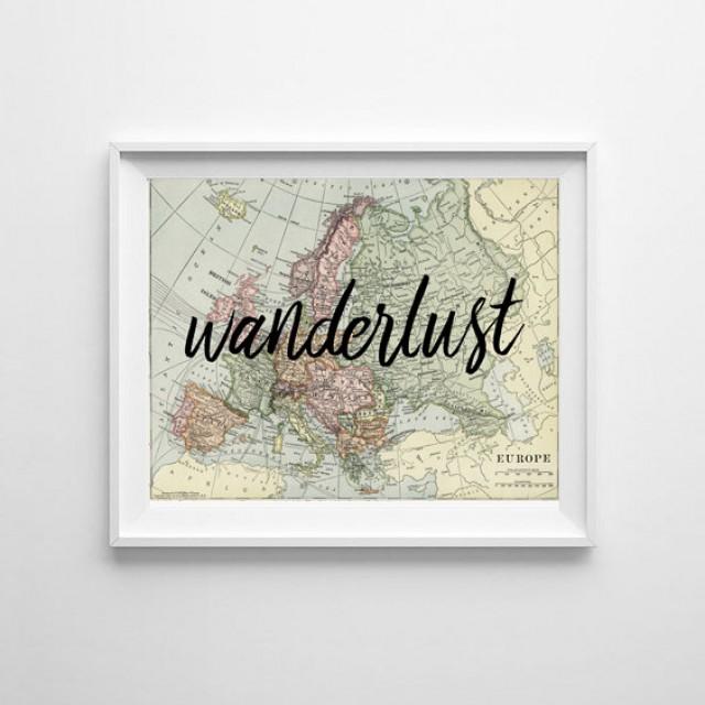 Instant Download, Wanderlust, Map Poster, Wanderlust Map, Travel Map ...