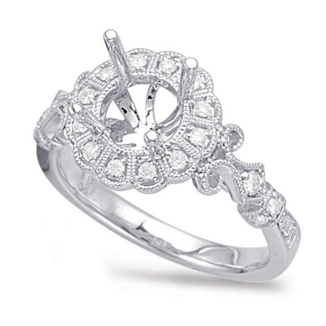 1.00 Carat Forever One Moissanite & Diamond Vintage Flower Halo ...