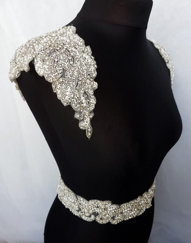 1 Pair Shoulders, Luxury Applique, Shoulder Applique, Bridal Epaulettes ...