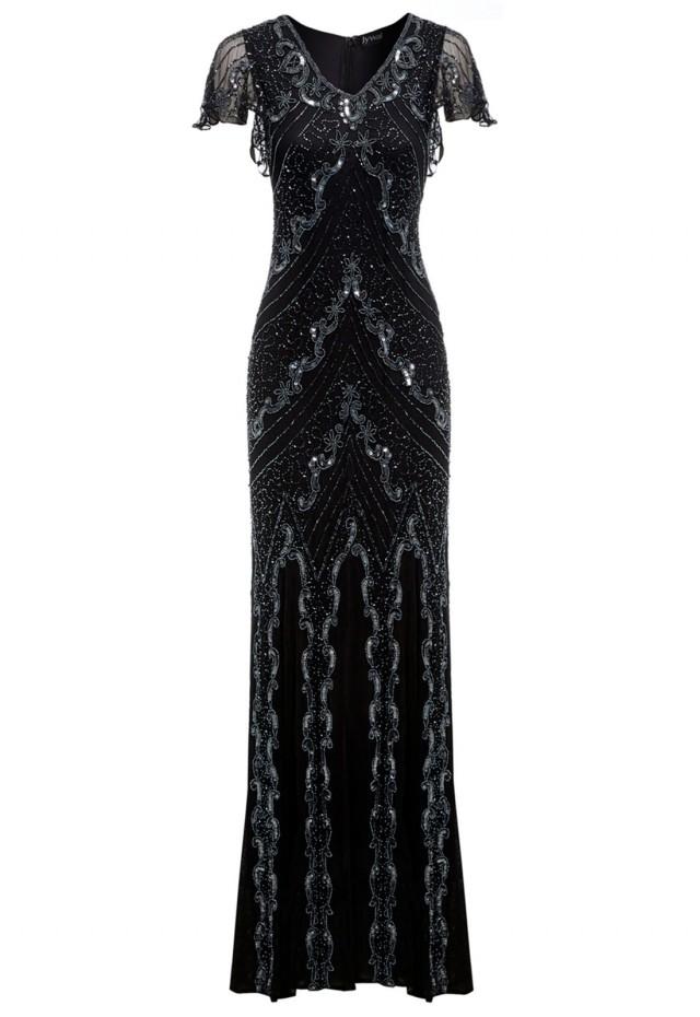 Jywal Dame Beaded Long Gatsby Dress In Black #2694888 - Weddbook