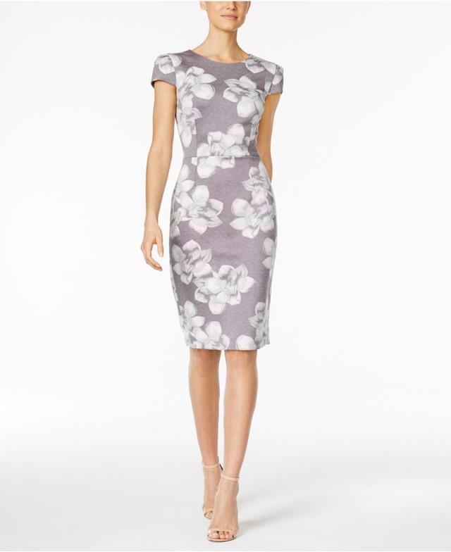Betsey Johnson Floral-Print Knit Midi Sheath Dress #2698416 - Weddbook