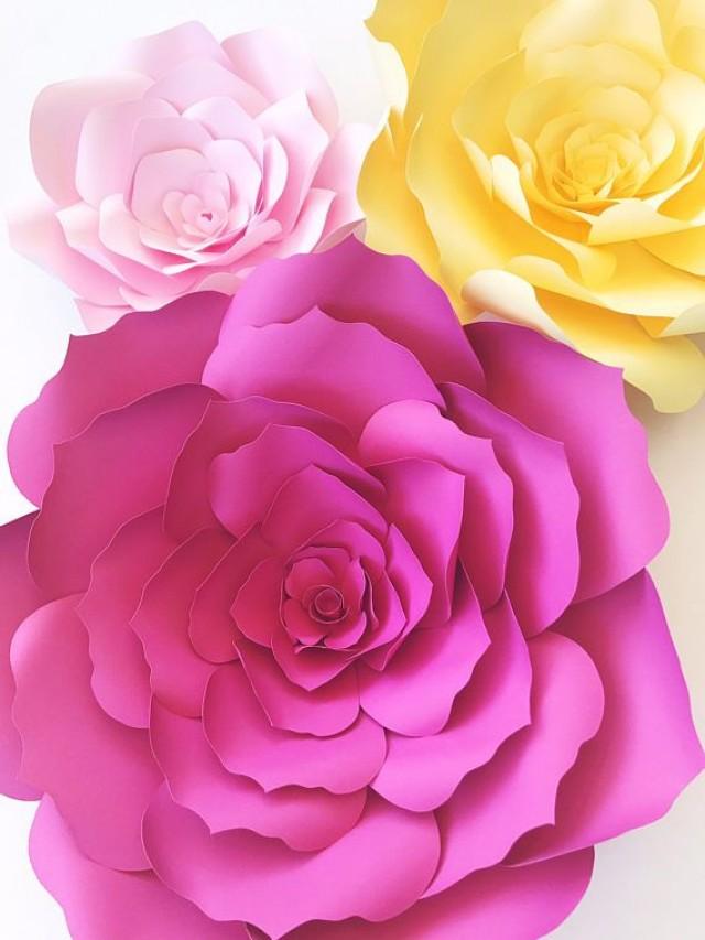 Paper Flower Template, DIY Paper Flower Pattern, Paper Flower Templates ...