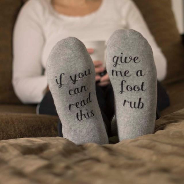 If You Can Read This Socks Womens - Mother's Day Gift - Foot Rub Socks ...