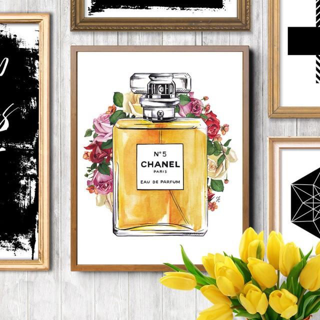 Chanel Perfume, Chanel Art Print, Chanel Illustration, Chanel No.5 ...