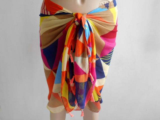 Rainbow Sarong, Bikini Skirt, Swimsuit Coverup, Beach Cover Up, Pareo ...