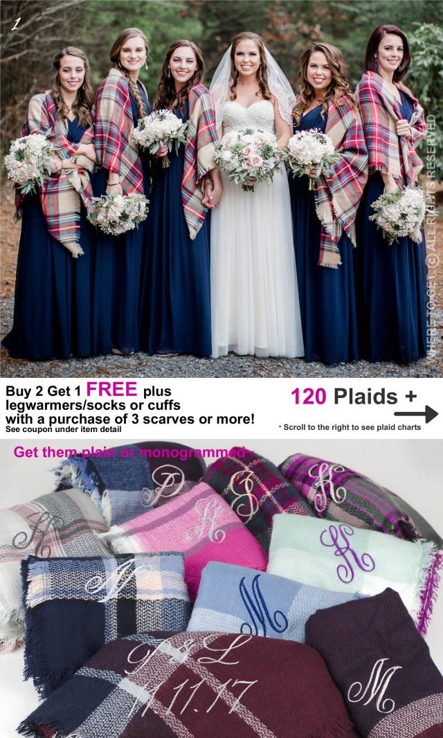 Blanket Scarf Bridesmaid, Bridesmaid Gift, Fall Wedding Wrap ...