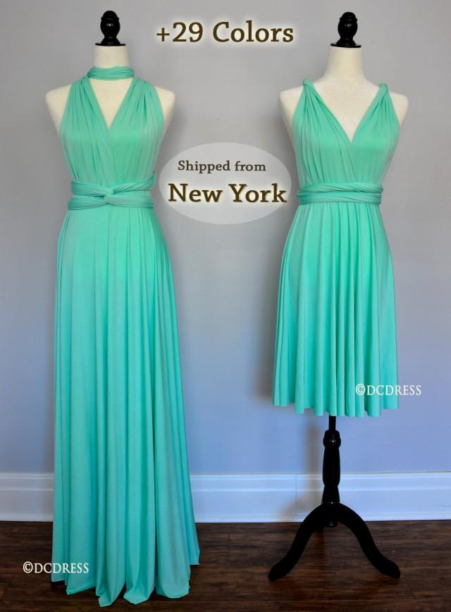 Mint Green Bridesmaid Dress, Infinity Dress, Convertible Dress, Party ...