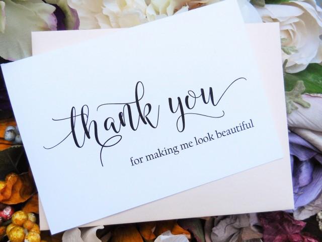 HAIRSTYLIST THANK YOU Card, Beautician Thank You, Make Up Artist Thank ...