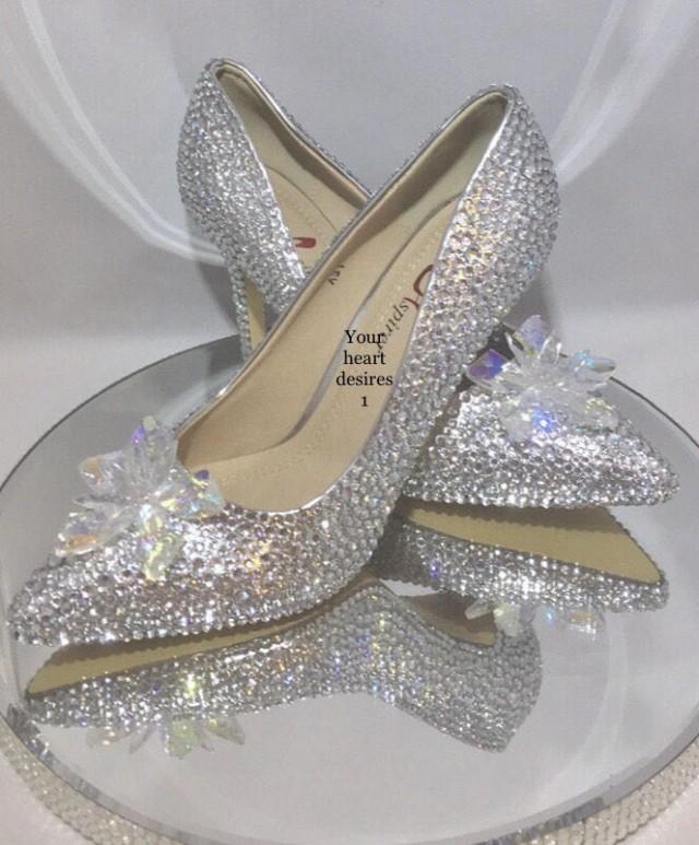 Cinderella Wedding Shoes Swarovski Look Strass Crystals Rhinestones ...