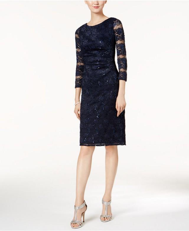 Jessica Howard Sequined Lace Sheath Dress #2810888 - Weddbook