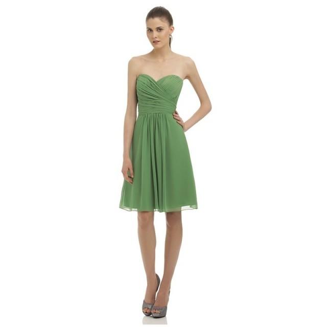 Bill Levkoff 323 - A-Line Green Strapless Chiffon Short Asymmetric ...