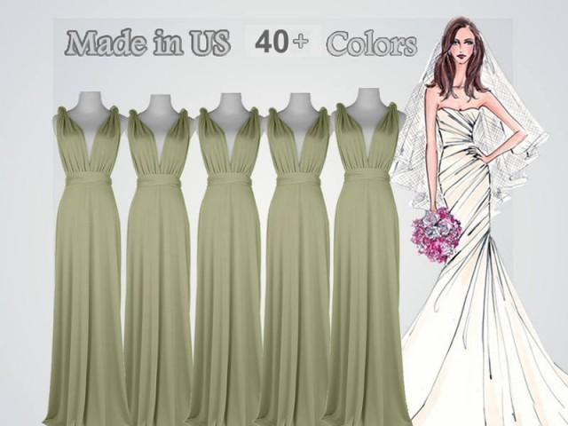 Sage Green Long Bridesmaid Dress Infinity Bridesmaid Dress Long ...