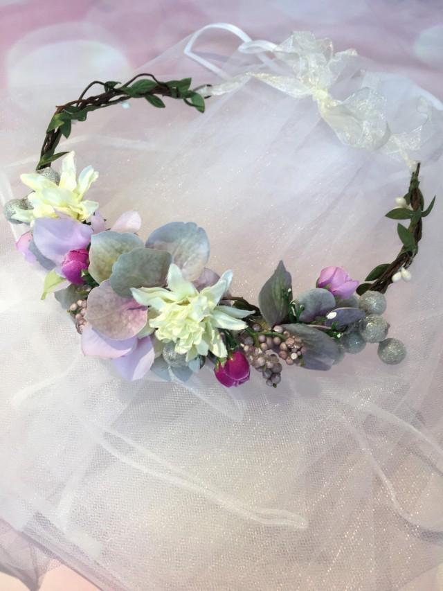 Bachelorette Veil - Bride To Be Floral Crown - Bride -Hen Party ...