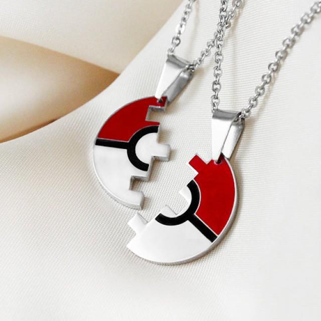 Pokeball Necklace, Friendship Necklace, I Choose You Necklace, Geekery ...