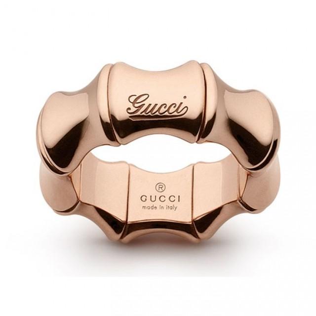 Gucci Bamboo 18-Karat Rose Gold Spring Ring #Ring #Gucci #Bamboo ...