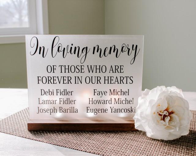 Customized Wedding Memorial Sign - Acrylic Wedding Sign - Memorial ...