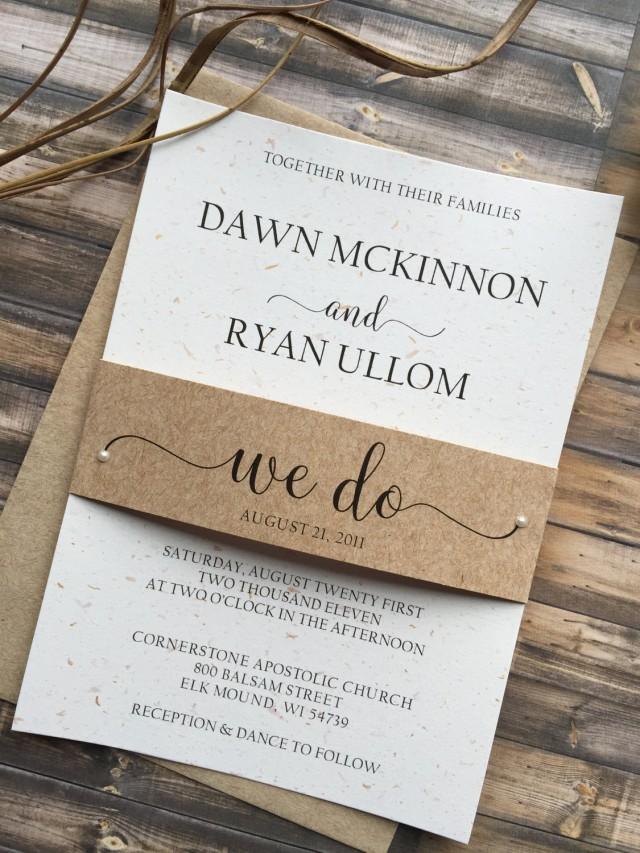 Rustic Wedding Invitation, Whimsical Wedding Invitation, Shabby Chic ...