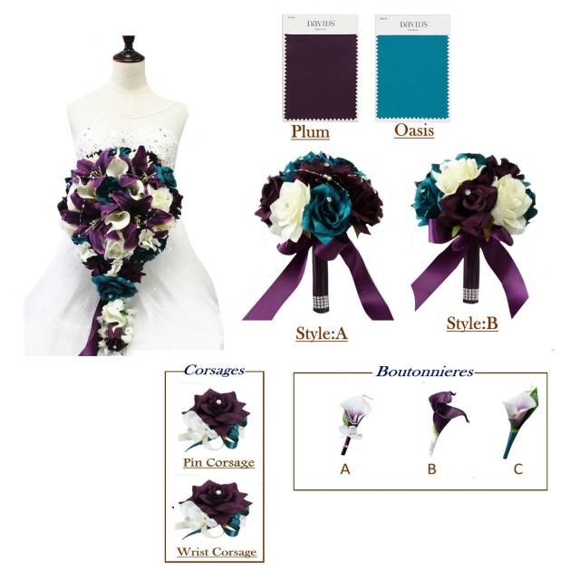 Angel Isabella USA-Build Your Wedding Package-Plum Ivory Oasis Teal ...