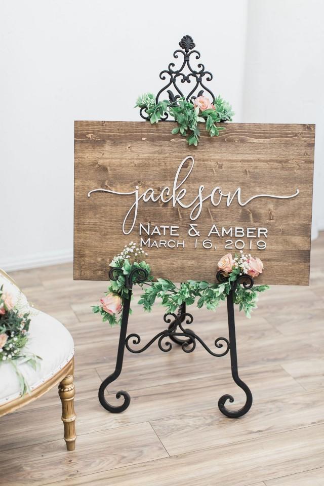 Wedding Welcome Sign, Wedding Sign, Rustic Wood Sign, Wedding Signage ...