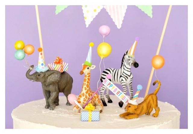 Safari Party Animal Cake Toppers/Zoo Party/Giraffe Cake Topper/Elephant ...