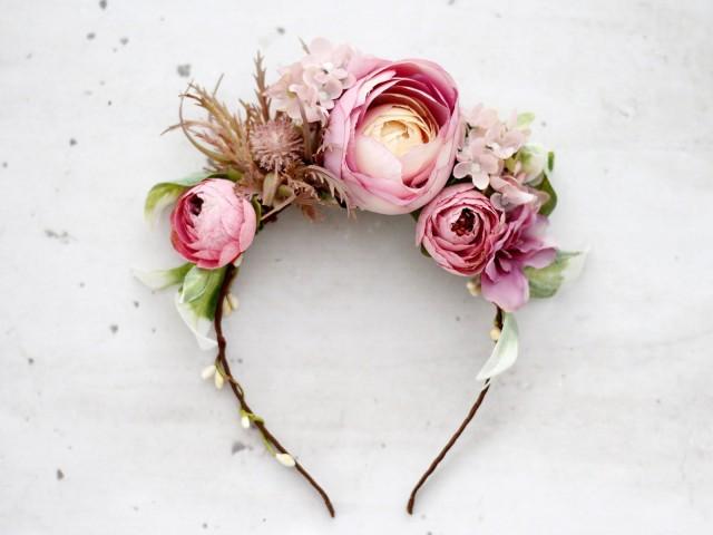 Frida Flower Crown, Mexican Peony Flower Headband #2946930 - Weddbook