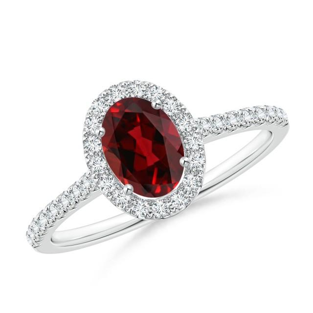 Beautiful Garnet Ring For Her, 925 Sterling Silver Ring, January ...