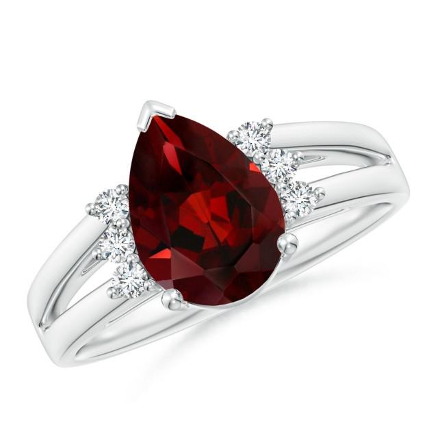 Beautiful Garnet Ring For Her, 925 Sterling Silver Ring, January ...