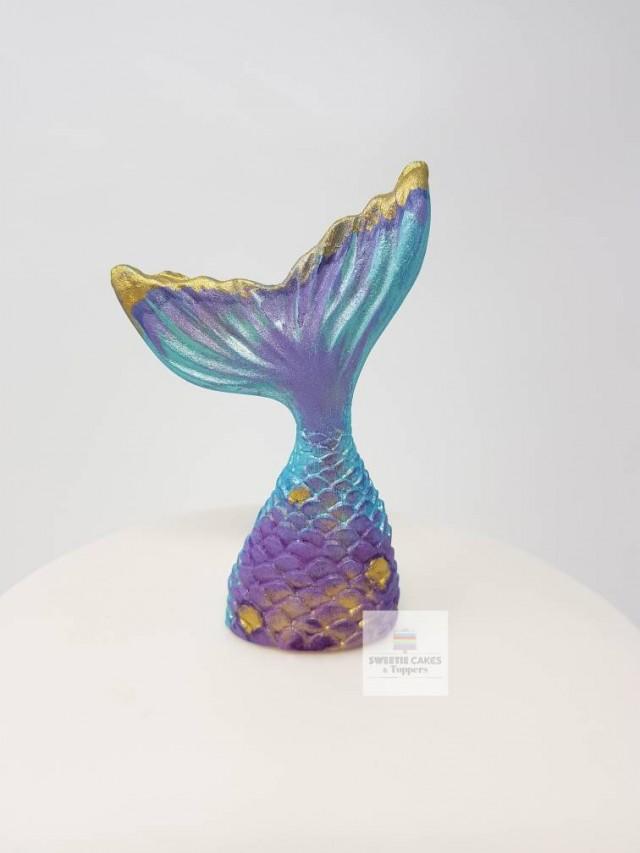 Handmade Fondant Mermaid Tail Cake Topper #2958255 - Weddbook