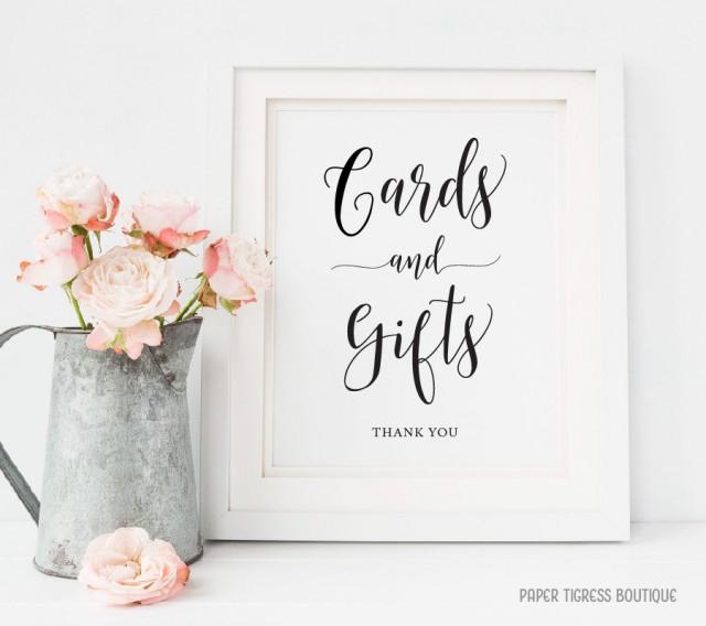 Cards And Gifts Sign Printable, Cards And Gifts Wedding Sign, Wedding ...