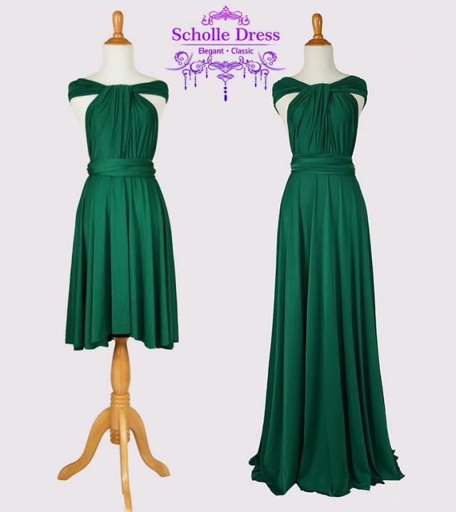 Bridesmaid Dress Emerald Green Infinity Dress Convertible Formal,wrap ...