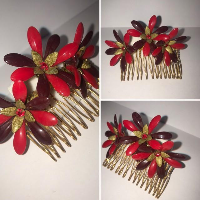 Vintage Antique Hair Comb, Retro Hair Slide, Floral Bridal Wedding ...