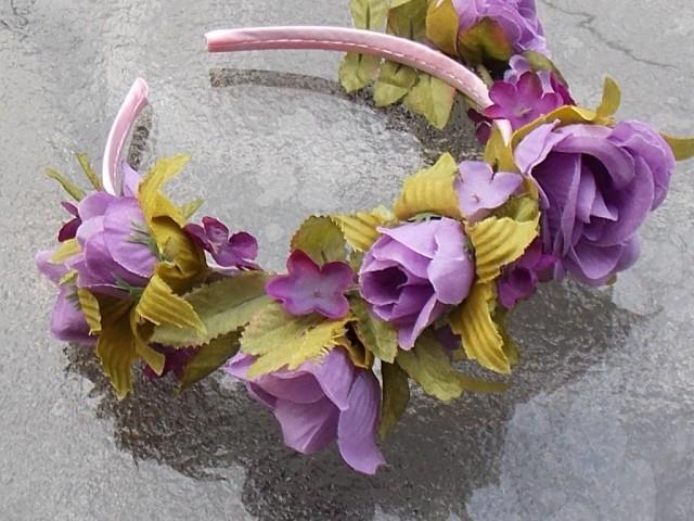 Light Purple Fairy Queen Rose Crown With Lavender And Purple Color ...