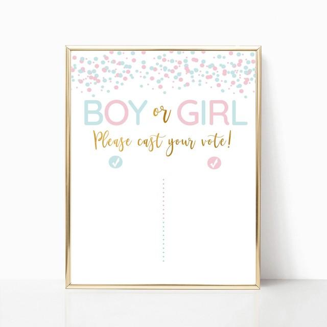 Boy Or Girl Sign, Gender Reveal Decor, Cast Your Vote Sign, Gender ...