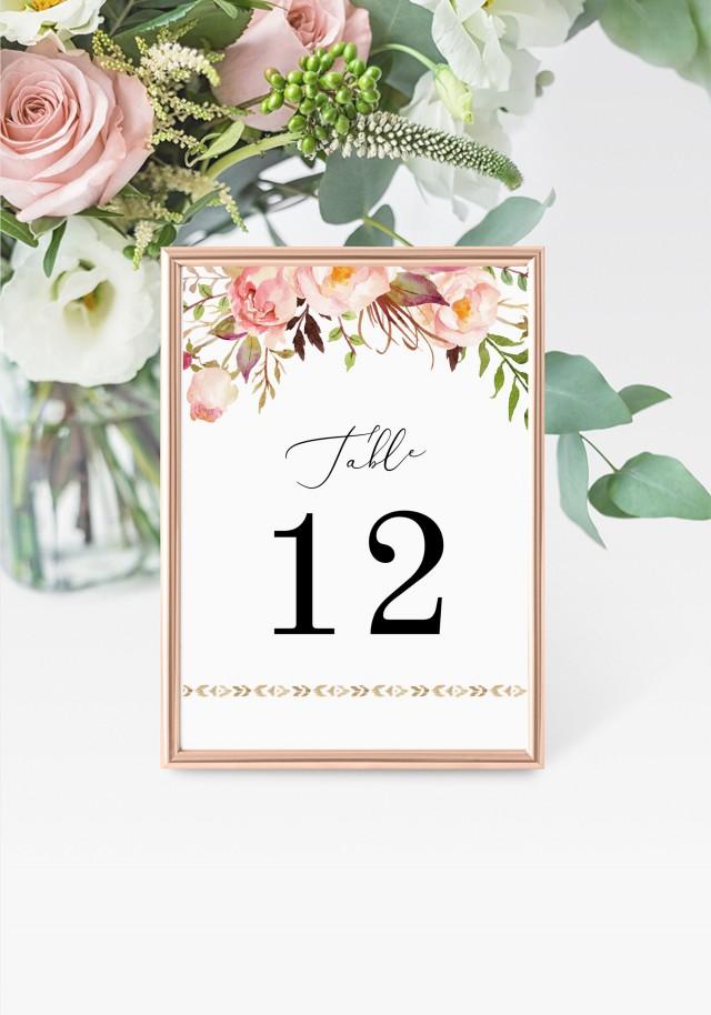 Boho Table Numbers 5x7