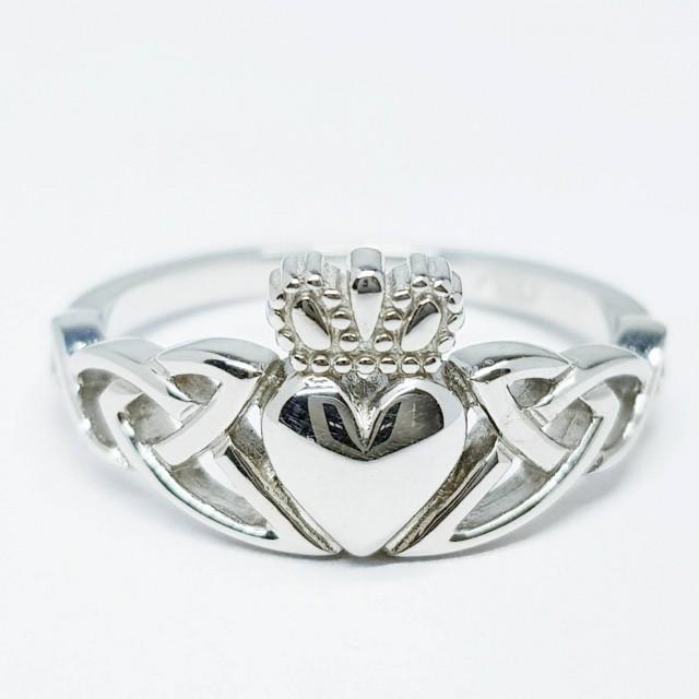 Sterling Silver Claddagh Ring, Celtic Knot Claddagh Ring #2980466 ...